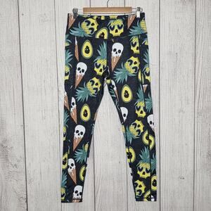 Constantly Varied Gear CVG Skull Pineapple Leggings Pockets Workout - Large